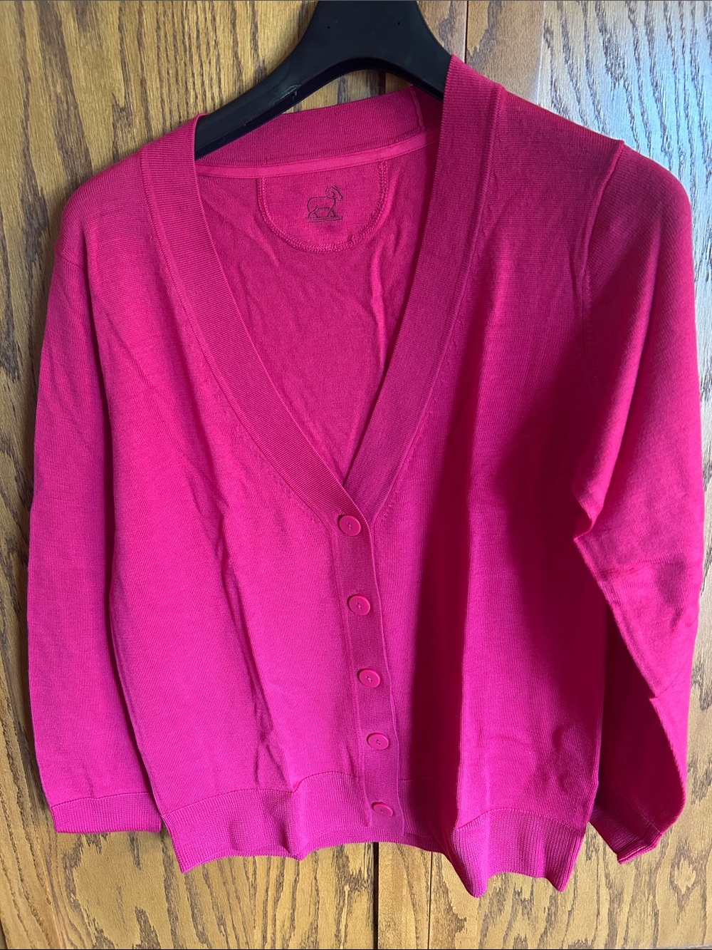 Woolx Gia Cardigan Sweater in Berry Burst.